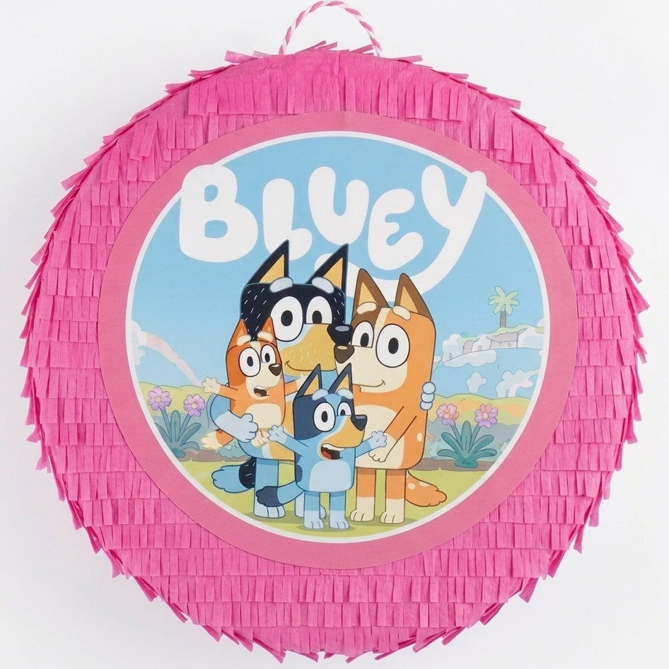 Bluey Pink Round Pinata