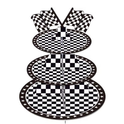 Chequered Cupcake Stand (Stars)