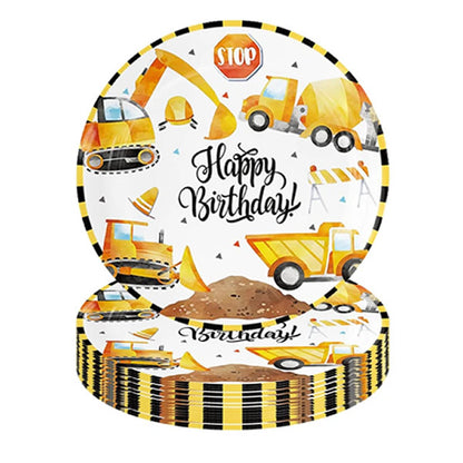 Construction Vehicle HB Paper Plates