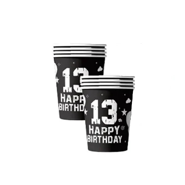 13th Birthday Paper Cups