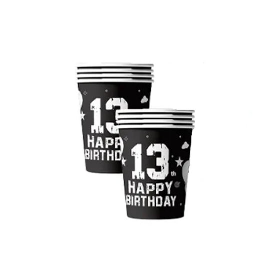 13th Birthday Paper Cups