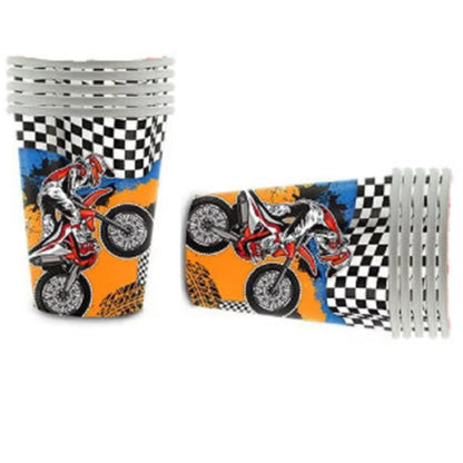 Motocross Dirt Bike Paper Cups
