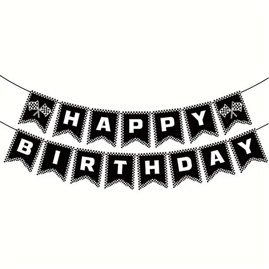 Racing Happy Birthday Letter Banner