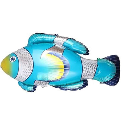Clown Fish Blue Foil Balloon