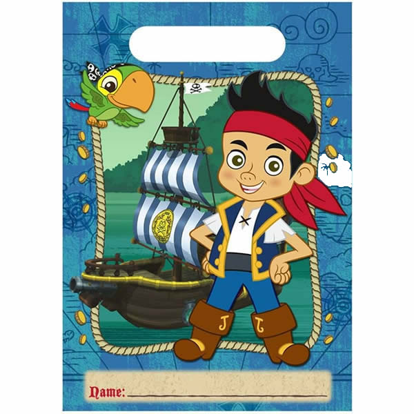 Jake & The Neverland Pirate Plastic Loot Bags