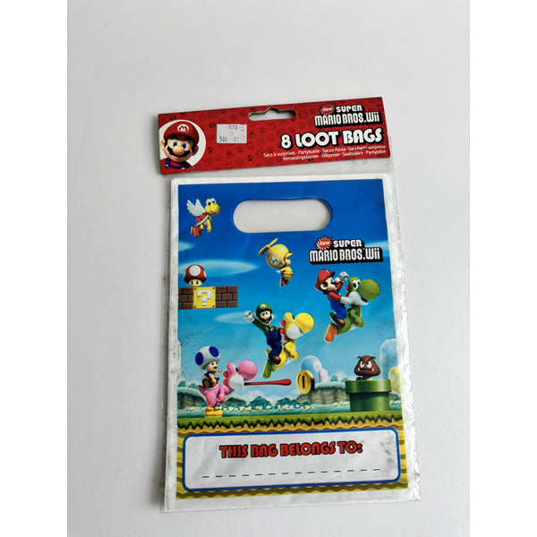 Super Mario Bros Plastic Loot bags