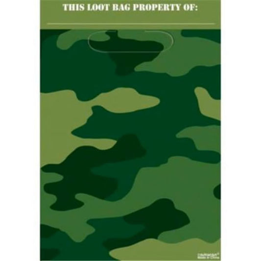 Camouflage Plastic Loot Bags