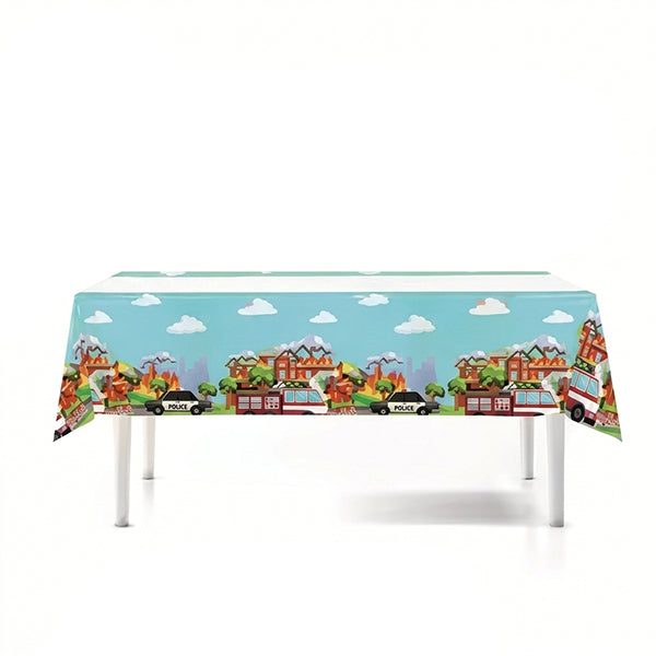 fire man theme table cover