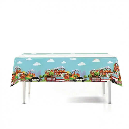 fire man theme table cover