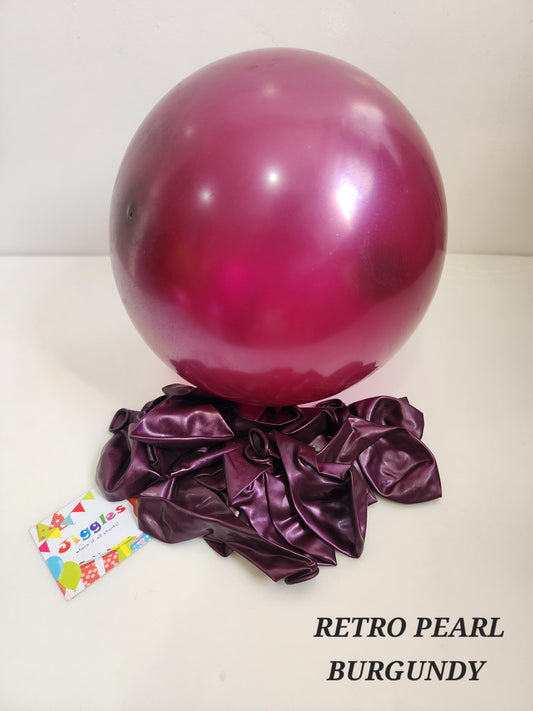 Retro Pearl Burgundy Balloons