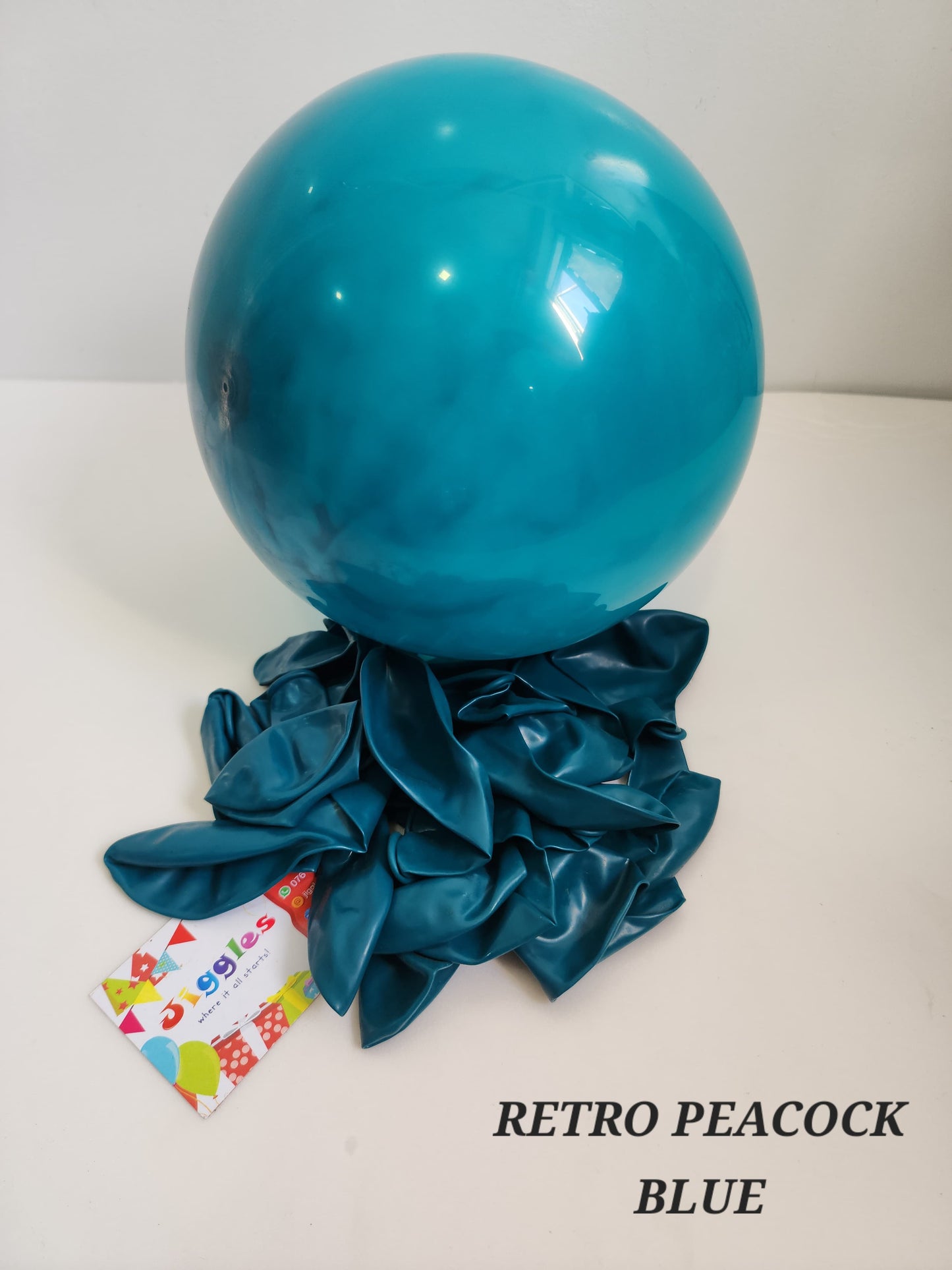 Retro Peacock Blue Balloons