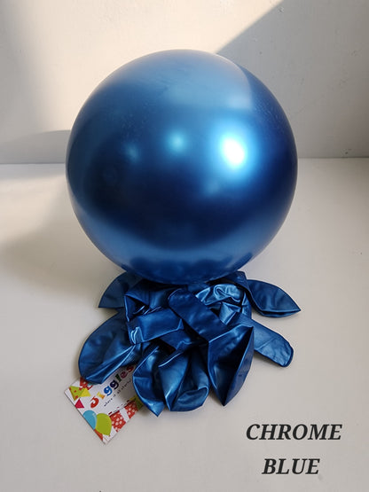 Chrome Blue Balloon