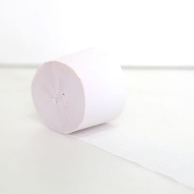 White Crepe Paper Streamer Roll
