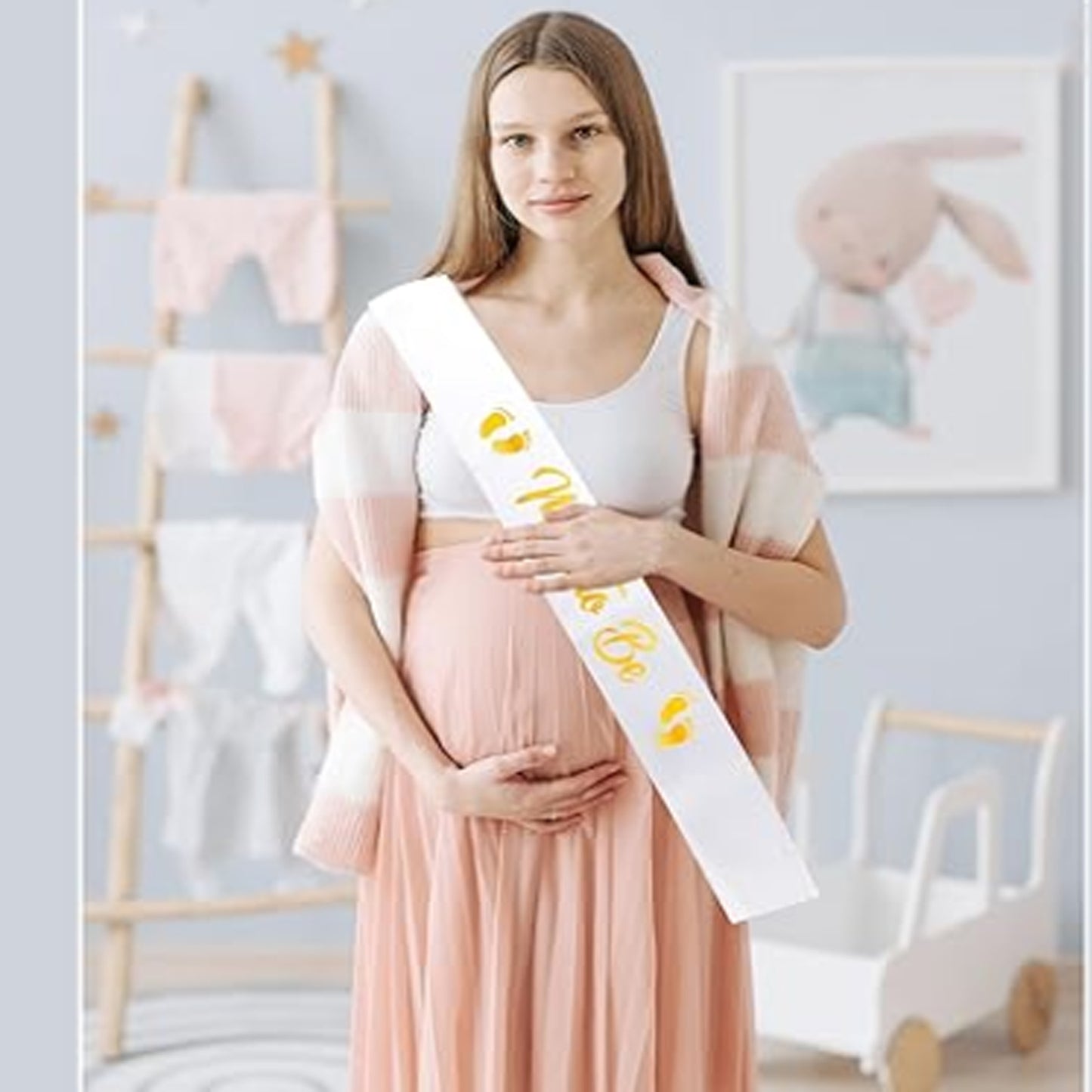 Mom To Be Sash White