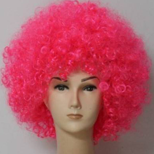 Hot Pink Curly Hair Wig