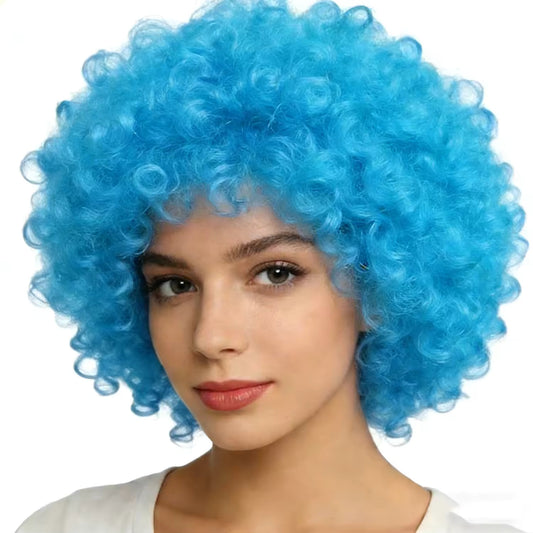 Light Blue Curly Hair Wig