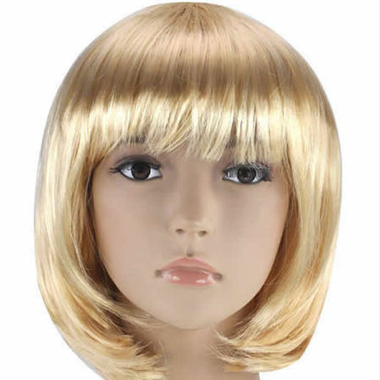 Beige Short Straight Hair Wig