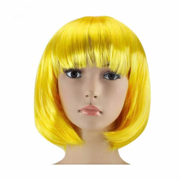 Yellow Short Straight Hair Wig