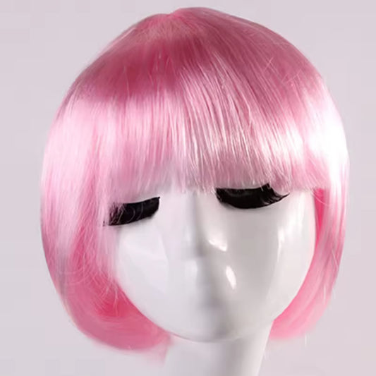 Pink Short Straight Hair Wig