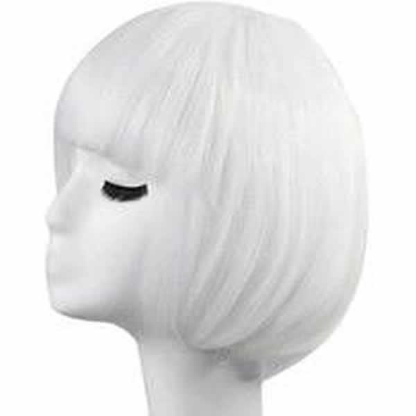 White Short Straight Hair Wig