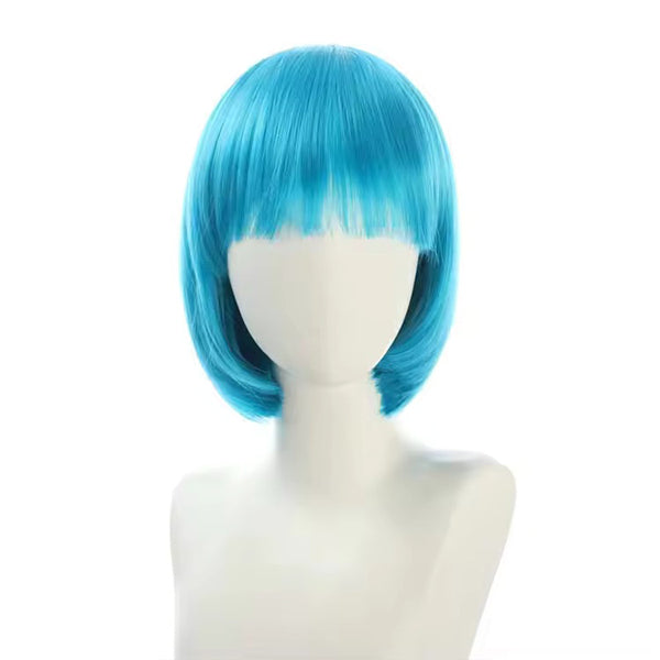 Light Blue Short Straight Hair Wig