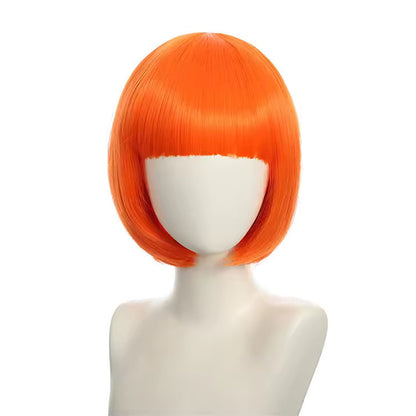 Orange Short Straight Hair Wig