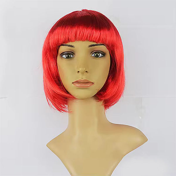 Red Short Straight Hair Wig