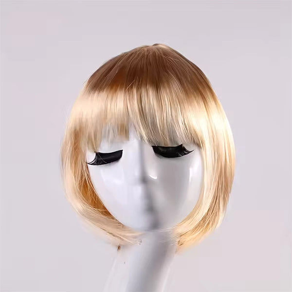 Beige Short Straight Hair Wig