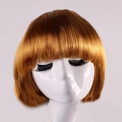 Brown Short Straight Hair Wig