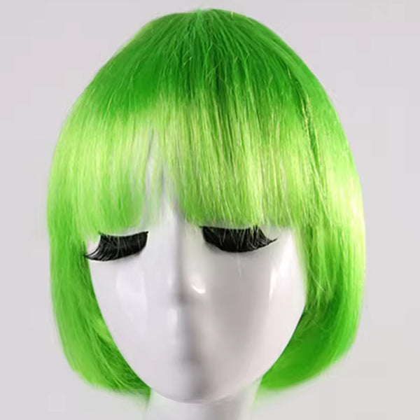 Luminous Green Short Straight Hair Wig