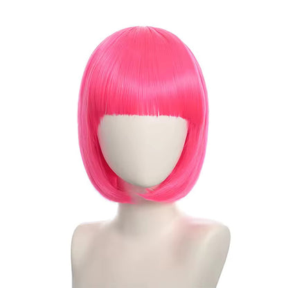 Pink Short Straight Hair Wig