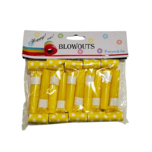 Polka Dot Yelllow Whistles