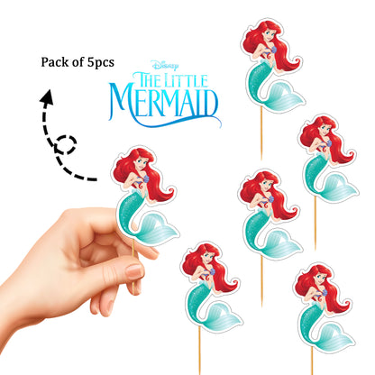 Ariel Mermaid Cup Cake Topper