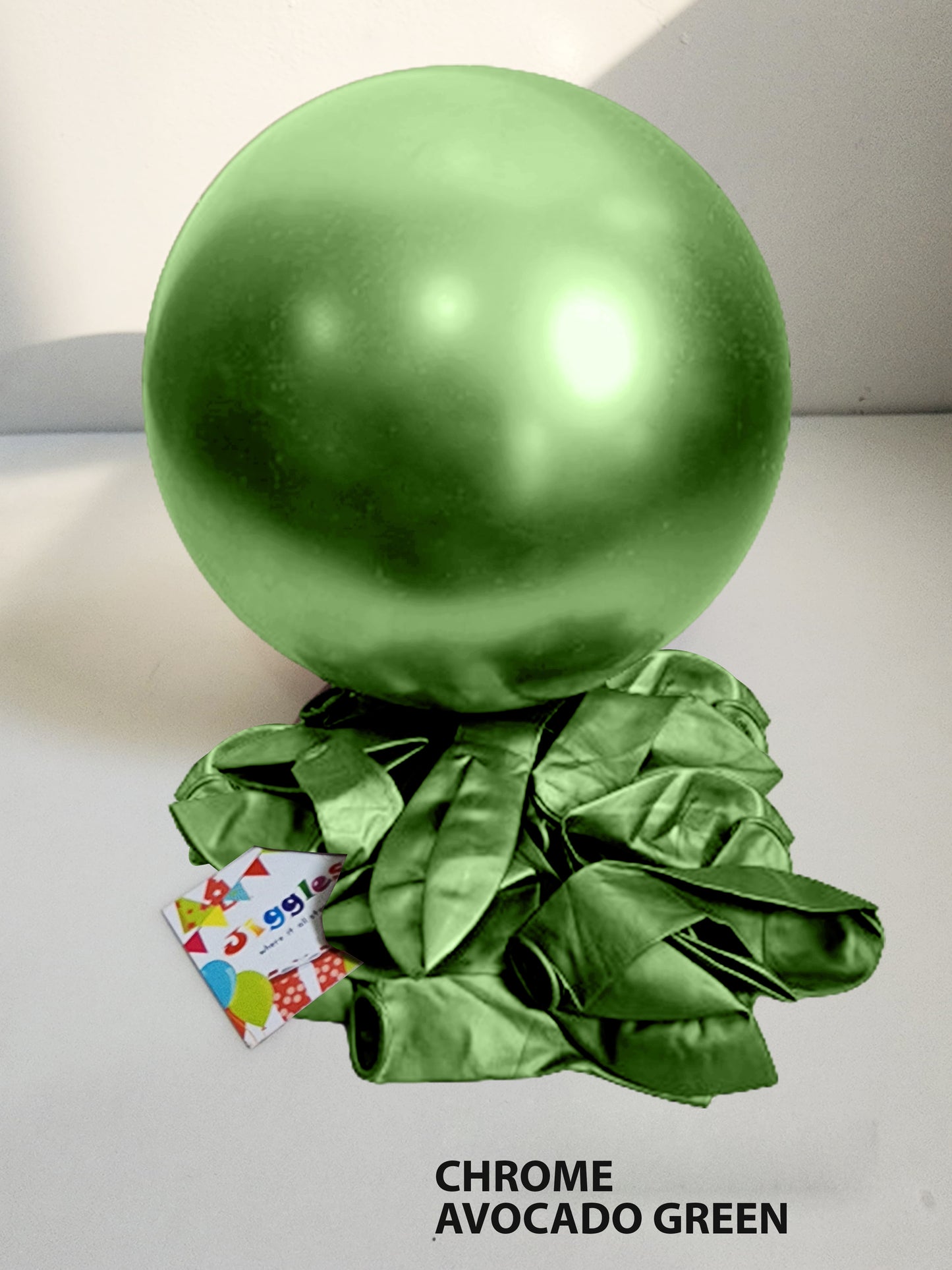 Chrome Avocado Green Balloon