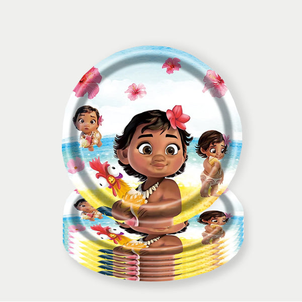 Baby Moana Theme Paper Plates