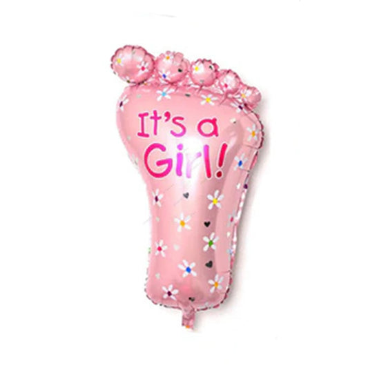 Baby Foot Foil Balloon Pink Mini