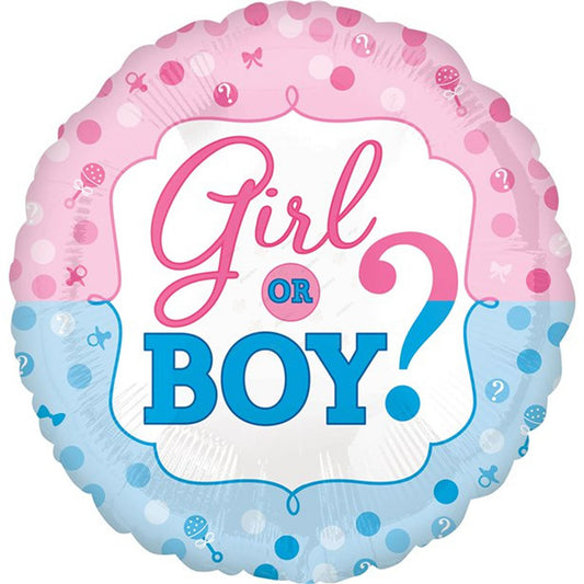 Boy or Girl? Gender Reveal Foil Balloon