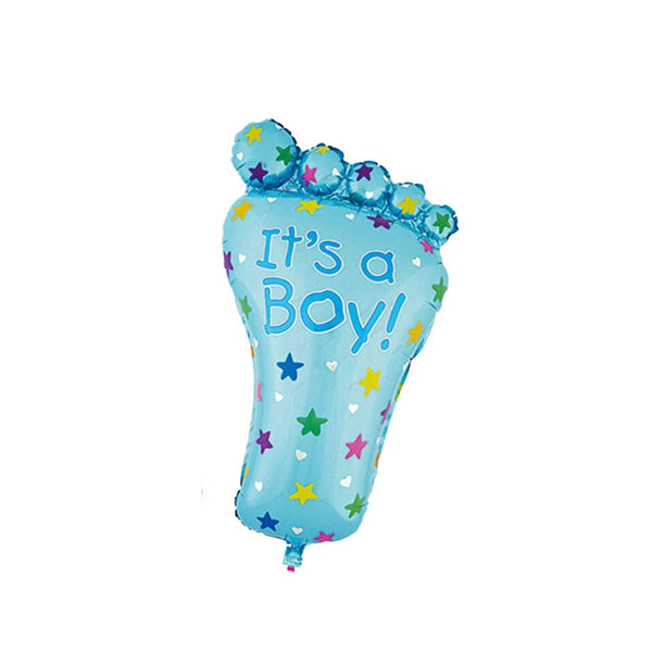Baby Foot Foil Balloon Blue Mini Size