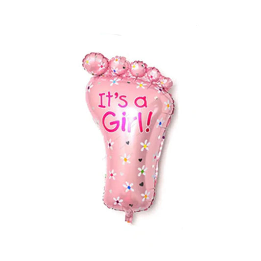 Baby Foot Foil Balloon Pink Mini Size