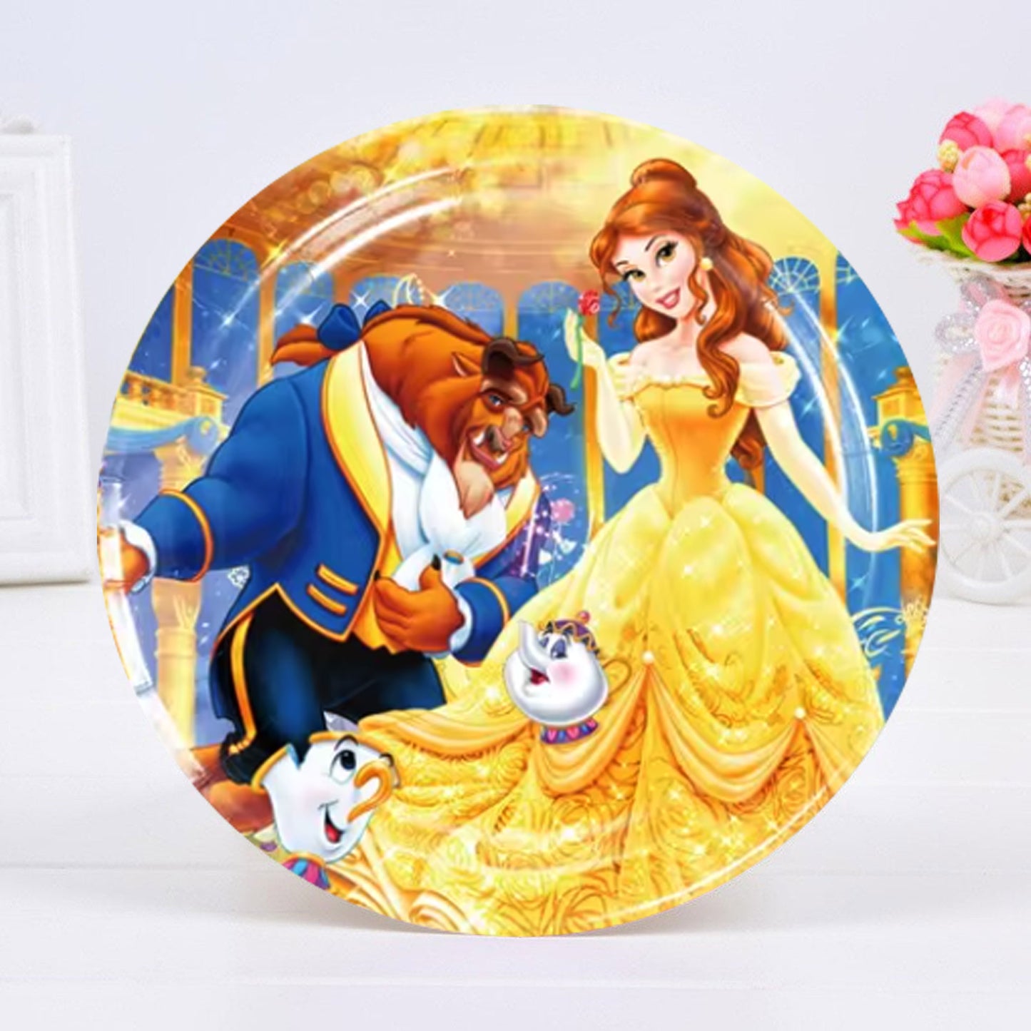 Beauty and the Beast Theme Paper Plate