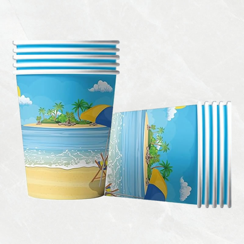 Beach Party Paper Cups