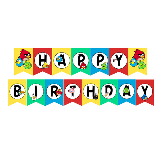 Angry Birds Custamized Birthday Banner