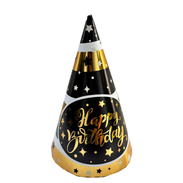 Happy Birthday Black Hat white & Gold