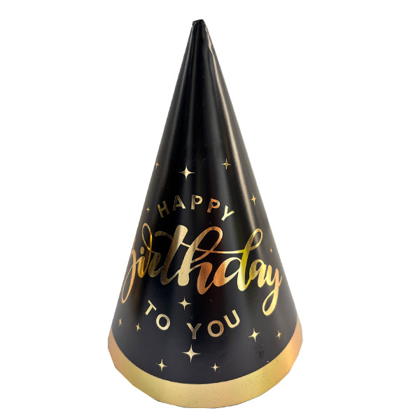 Happy Birthday Black Hat Gold Star