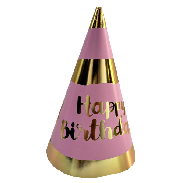 Happy Birthday Pink & Gold Hat