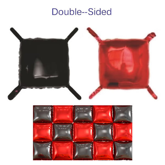 Red-Black Square Foil Balloon