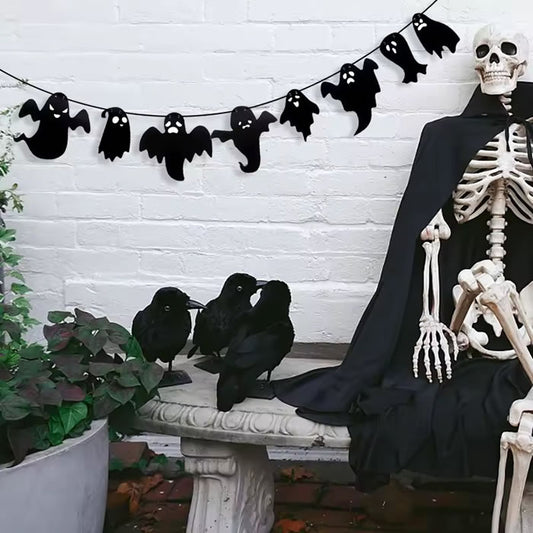Black Cute Ghost Paper Bunting