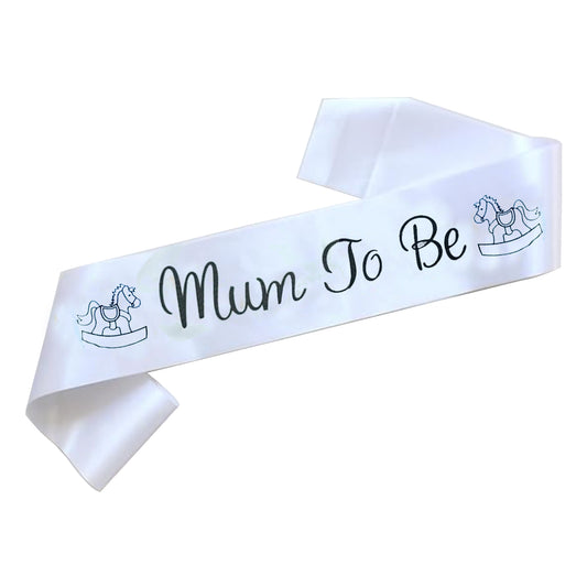 Mum To Be Sash white