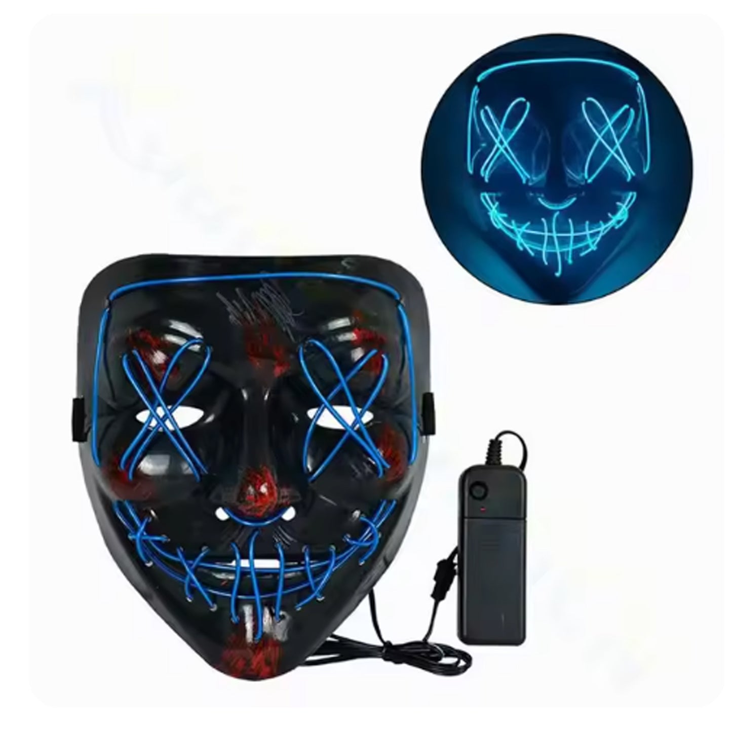 LED Blue Light up Mask