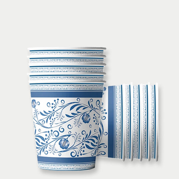 Blue & white Porcelain Theme Paper Cups